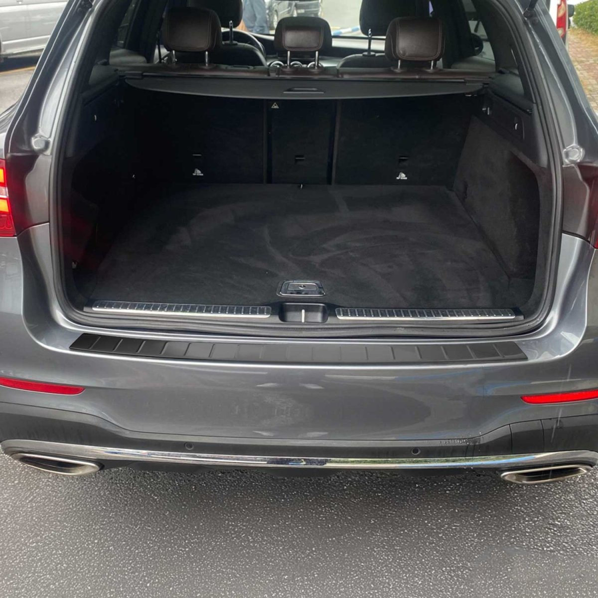 Mercedes GLC Class Rear Bumper Sill Cover - Omac - S.Steel - Gloss Dark - '16-'22 Mercedes GLC Class Rear Bumper Sill Cover - Omac - S.Steel - Gloss Dark - '16-'22